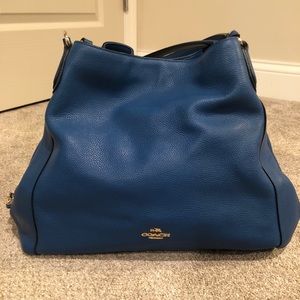 Blue Leather Coach Purse - Like new